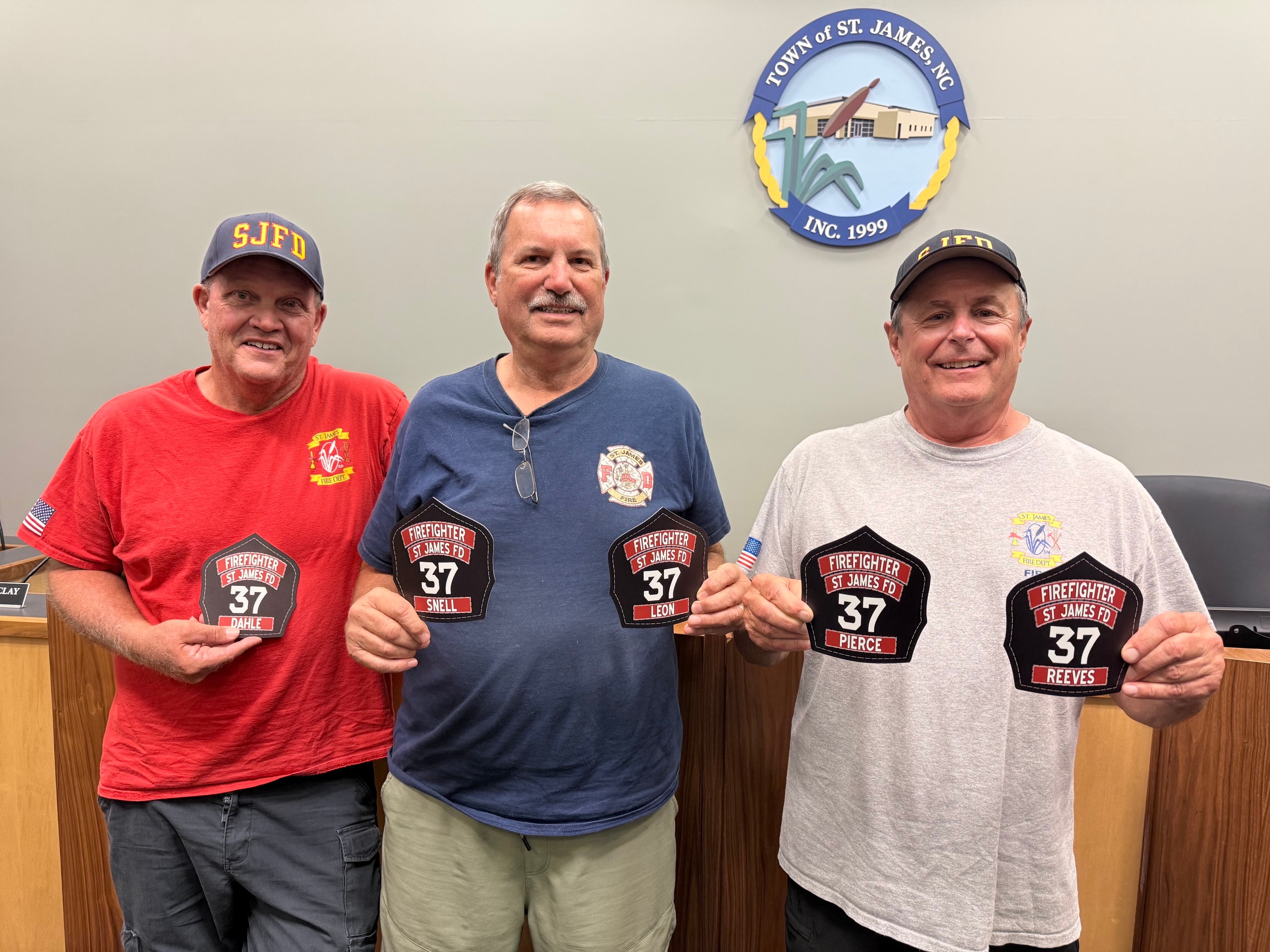 Members gathered at the August 10, 2026 St. James Fire Department bi-monthly business meeting