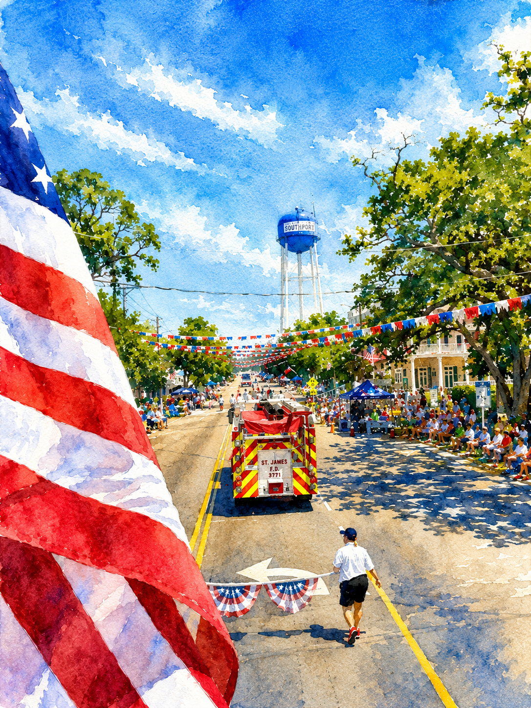 SJFD Participates in Southport 4th of July Parade